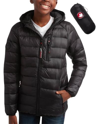 CANADA WEATHER GEAR Boys' Puffer Jacket - Lightweight Packable Bubble Coat, Water Resistant Outerwear Jackets for Boys (8-20)