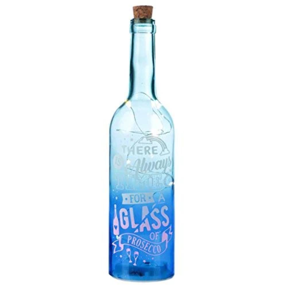 Puckator Light Decorative Led Glass Bottle - Prosecco Slogan