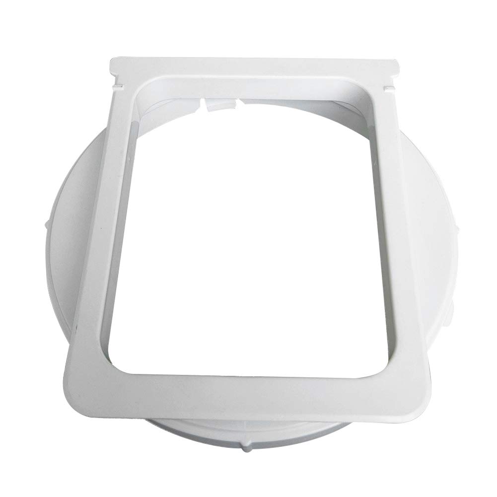 Porfeet White Exhaust Hose Connector, Exhaust Hose Pipe Interface Connector Adapter Mobile Air Conditioner Accessories 3