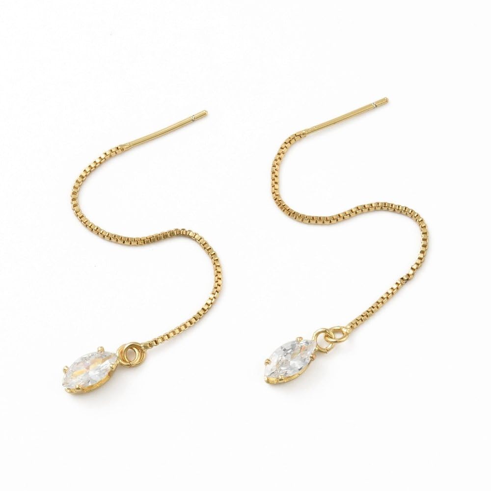 Via Mazzini Gold Plated Crystal Sui Dhaga Needle And Thread Dangle Earrings For Women And Girls (ER2331) (B0CJJRJRB1) Amazon Price History, Amazon Price Tracker