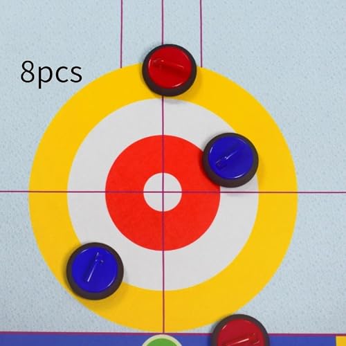 Jeu de société intérieur extérieur à 8 pierres mini curling de table - 4