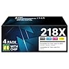 Cartuchos de tóner 218X 218A, paquete de 4 cartuchos de tóner de alto rendimiento 3301fdw 3201dw (con chip) de repuesto para HP 218X 218A Color Laserjet Pro MFP 3301cdw 3301sdw tinta de impresora