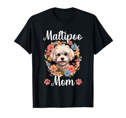 Maltipoo Dog Breed Pet Maltipoo Mom T-Shirt