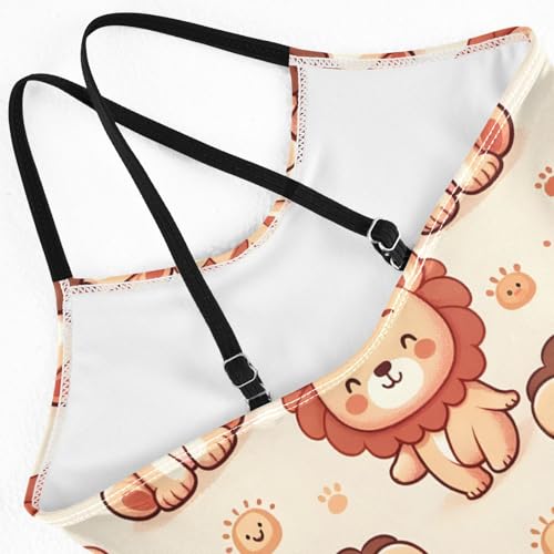 Image of Girls Swimsuit Little Cute Cat and Ice Cream One Piece Swimwear