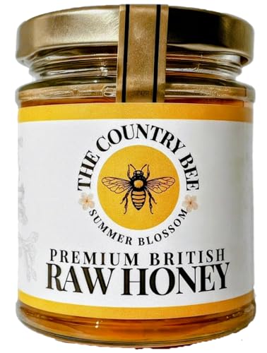 The Country Bees Raw British Honey (227g) in Jar | 100% Pure Raw & Unfiltered British Honey Direct from British Beekeepers