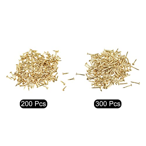 uxcell Total 500pcs Small Tiny Nails 6mm 10mm para bricolaje decorativo en madera miniatura 3