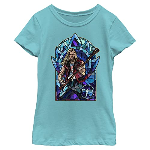 T-shirt Thor Love and Thunder fille au design graphique unique bleu XS