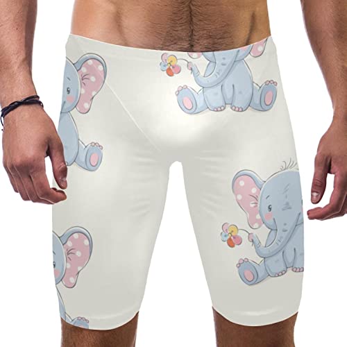 Maillot de bain long homme multicolore L imprimé éléphants séchage rapide