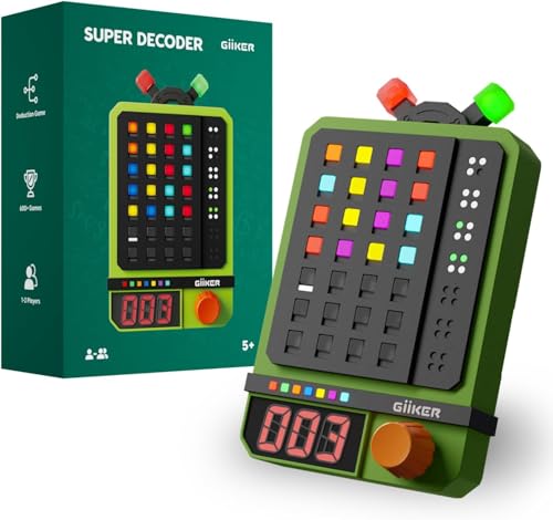 Image of GiiKER Super Decoder – Code-Breaking Puzzle Game | 600 Levels | 4-Digit Color Code Challenges | Solo & Duo Mode | Portable Brain Teaser/Travel Game/Logic Game for Kids & Adults | Mastermind, Wordle