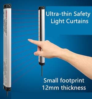 Miniatura 3 de Cortinas de seguridad ultrafinas con sensor de luz, protector de pantalla de seguridad para máquina de perforar y golpear con el haz de 0.787 in