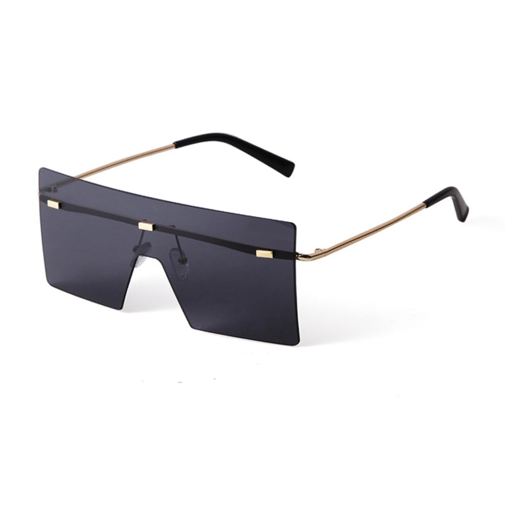 Lunettes de soleil carrées sans monture légères pour éviter les marques sur le nez - 3