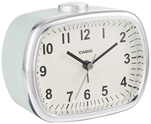 CASIO 目覚まし時計 グリーン アナログ ライト 付き レトロ TQ-159-3JF