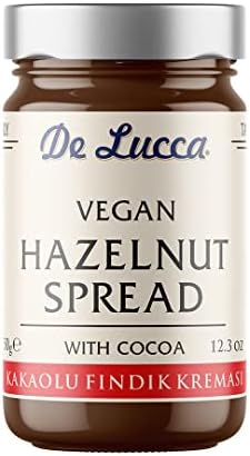 De Lucca Vegan Hazelnut Spread with Cocoa – Delicious Snacks for Adults and Kids, Vegan Snacks, Breakfast Essentials, Premium Quality Food