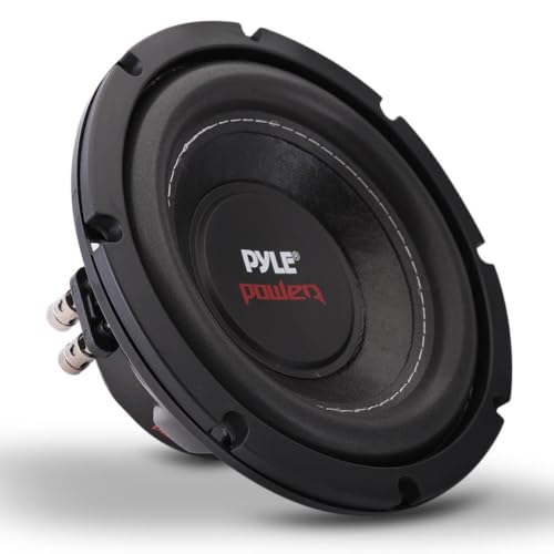 Pyle Car Subwoofer Audio Speaker - 8in Non-Pressed Paper Cone, Black Plastic Basket, Dual Voice Coil 4 Ohm Impedance, 800 Watt Power and Foam Surround for Vehicle Stereo Sound System - by Pyle - Used condition - CA$28.21