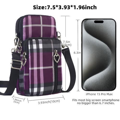 Image of JANKS Small Crossbody Bag for Women - Mini Phone Purses with Crossbody Strap and Wallet - Nylon Arm Bag