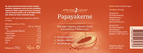 Papaya Kerne getrocknet, 50 g – Papain Enzym – Rohkostqualität