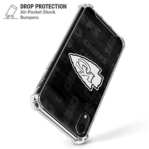 Skinit Clear Phone Case Compatible With Iphone Xr - Officially Licensed Nfl Kansas City Chiefs Black & White Design #TOP2