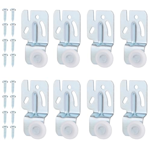 8pcs Sliding Closet Door Roller Hardware Kit, Top Hung Bypas
