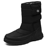 aeepd Winter Snow Boots Unisex Non-Slip Water Resistance Mid Calf Hook and Loop Warm Fur Lined...