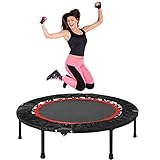 Cama Elastica Fitness Interior/Exterior para Niños Adultos, φ73cm Trampolín Fitness Profesional Plegable Portátil para Gimnasio, Incluye Bolsa de Transporte, Antideslizante, Máx.130 Kg