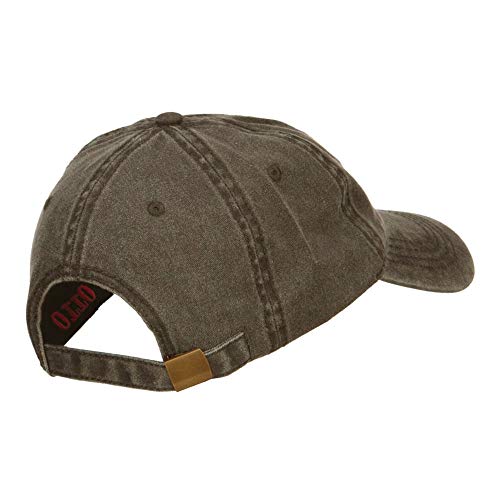 e4Hats.com US Army Veteran Military Embroidered Washed Cap - Brown OSFM - Thumbnail 4
