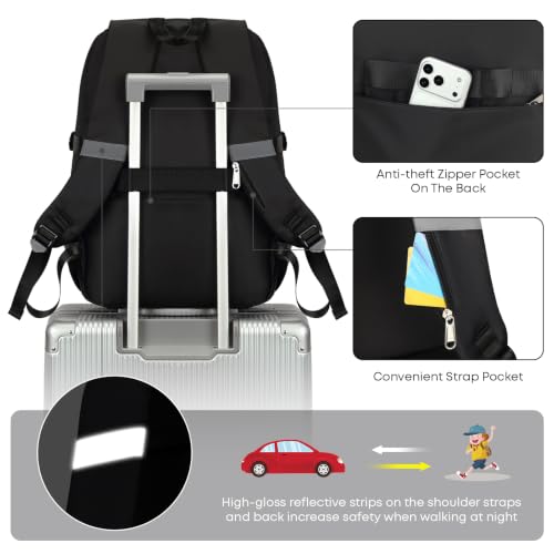 Image of 3PCS Boys Backpack for School Kids Schoolbag Teens Book Bag | Teen Boys Elementary Middle School Backpack College Student Bookbag with lunch box Children Waterproof Laptop Bag Black