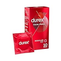 Durex Thin Feel Latex Condoms Regular Fit, Pack Of 10 + 2 Bonus Condoms