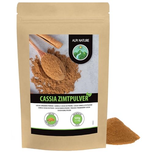 Alpi Nature - Alpi Nature Cannelle en Poudre 500g, Bâtons de Cannelle Cassia Moulus pour Pâtisserie et Boissons