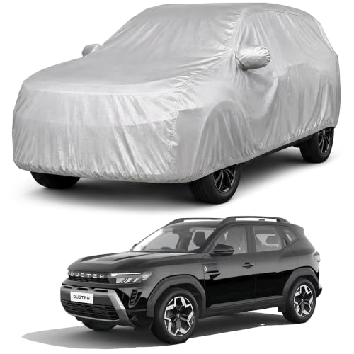 Image of Autofact Car Body Cover Compatible with Duster 2026 | Custom Fit Car Cover | 100% Water-Resistant| Triple-Stitched Lightweight Fabric | Dustproof | Indoor & Outdoor Use | Elastic Bottom