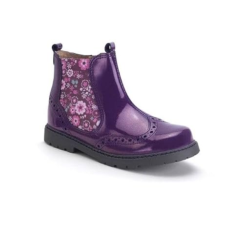 Image of Start-rite Chelsea Purple Glitz Kids Girls Boots 1727-38F
