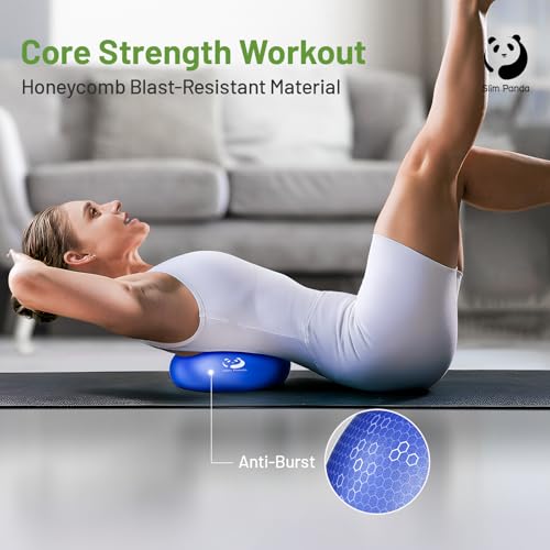 Image of Slim Panda Pilates Ball with Pump, 9 Inch Small Exercise Ball, Anti Burst Mini Yoga Ball for Stability, Workout, Barre, Core Strength, Physical Therapy, Balance, Stretching