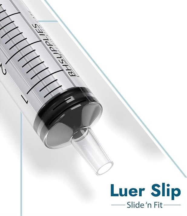 50/Bx Plastic Steril Syringes 30-35cc/ml Luer SlipTip (No Needle) Medical/Dental Syringes Packed Individually, Latex Free