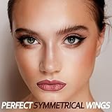 Anglicolor 2PCS Eyeliner Stamp Set - Wing Cat Eye Stamp - Black Eyeliner Pen,Waterproof Long Lasting Liquid Eye Liner,Winged Eyeliner Pencil Easy to Use (01) - Image 4