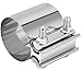FUNSUEI 4 Pack 2 Inches Exhaust Clamp, Butt Joint Exhaust Band Clamp Sleeve, Premium Butt Joint Exhaust Clamps for Pipes, Mufflers