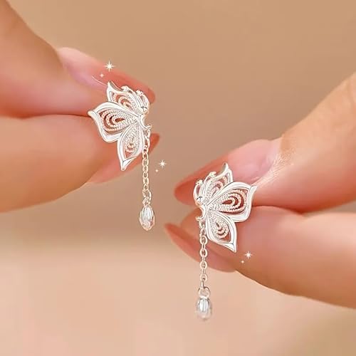 Elegant Hollow Butterfly Earrings Minimalist Drop Earrings Jewelry for Women