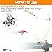AGOOL Fishing Leader Saltwater Tackle Rig with Swivel Snaps Beads Surf Fishing Rigs High Strength Steel Wire Leaders Gear Equipment for Lures Bait Hooks, 1Arm 2Arms & 3Arms