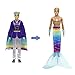 Barbie Dreamtopia 2-in-1 Ken Doll (Blonde, 12-in) with Prince to Merman Fashion Transformation, with 2 Looks and Accessories, for 3 to 7 Year Olds