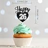 18Pcs Black 26th Birthday Cupcake Topper,Pick for Straight Outta 2000 Cupcake Cheers to Twenty Six Years Old Theme Happy 26th Birthday Anniversary Party Decorations Supplies #1