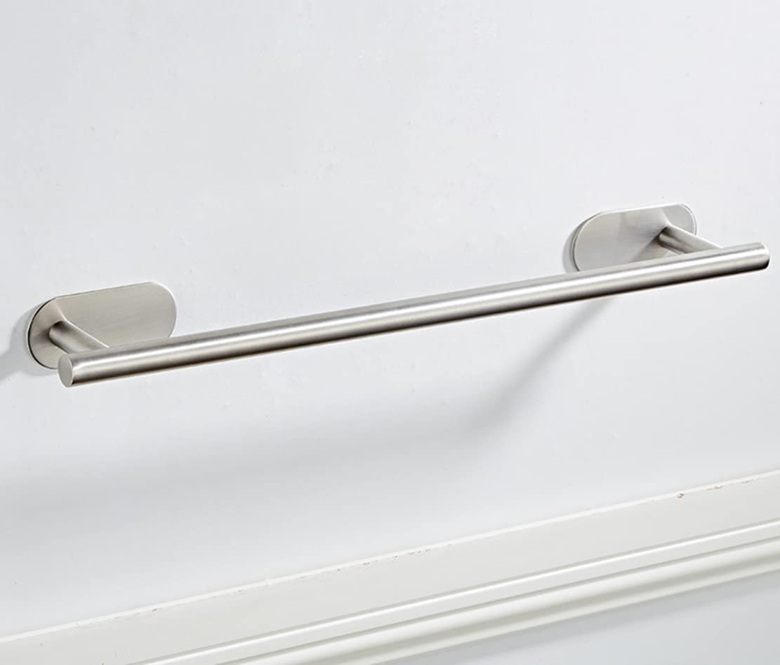 Toallero Autoadhesivo de Acero Inoxidable para baño o Cocina, Soporte de Pared, Acabado Negro, 50 cm de Longitud