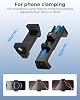 SMALLRIG Clamp w/ 1/4" and 3/8" Thread Holes, 9.8 Inches Adjustable Friction Power Articulating Magic Arm with Phone Holder for Action Cameras, Smartphones, LCD Monitor/LED Lights - 5326 #4