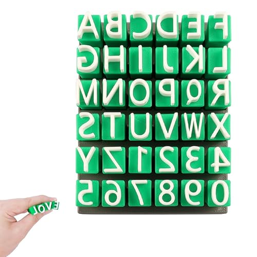 MXHLXRMP 36 Clay Letter Stamps - DIY Handmade Ceramic Decorative Letter Mold Accessories for Letters Numbers and Symbols with Packaging Box (Capital Letters)