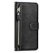 Kukoufey Compatible with Oppo Reno 15 Pro Case Cover,Compatible with Oppo Reno15 Pro 5G PLV110 Flip PU Leather Zipper Wallet Protective Cases Black