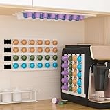 MATT SAGA K Cup Holder Self-Adhesive Wall Mount - 12 Pod Coffee Organizer for Suitable for a Variety of Scenarios and a Variety of Brand Space-Saving Countertop or Cabinet Storage - White (12-Pack)