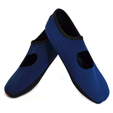 Nufoot Women's Mary Jane Slipper Navy X-Large Cover