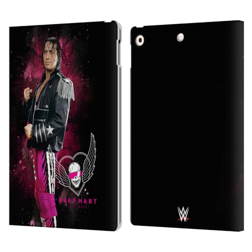 Étui iPad 10.2 compatible Apple 2019 2020 2021 cuir protection portefeuille WWE Bret Hart