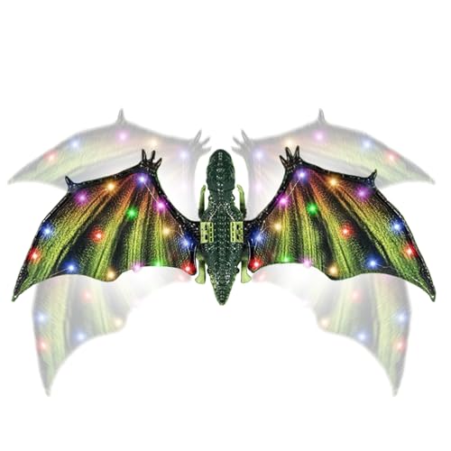 Alas de dinosaurio eléctricas infantiles con luces LED y melodías para disfraces