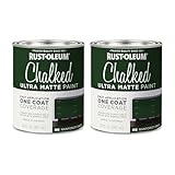 Rust-Oleum Forest Green Chalked All-in-One Ultra Matte Paint | One Coat Coverage | No Primer, Sanding, Or Topcoat Needed | Easy Clean Up | Made in USA | 30 OZ | 2 Pack