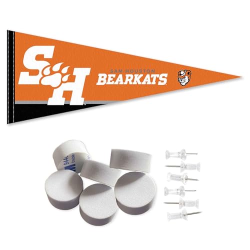 Sam Houston State Bearkats Pennant Flag and Wall Tack Mount Pads