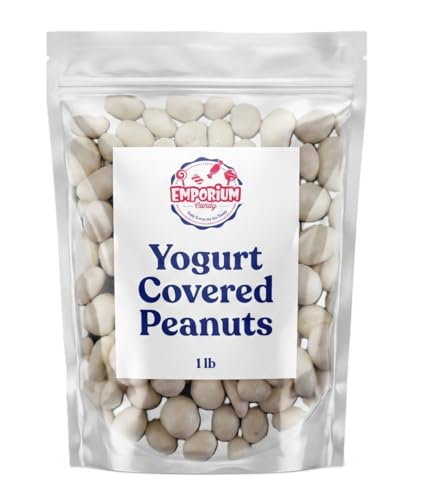 Yogurt Coated Peanuts - 1 lb Bag of Sweet Crunchy Gourmet Creamy Dipped Slow Roasted Nuts