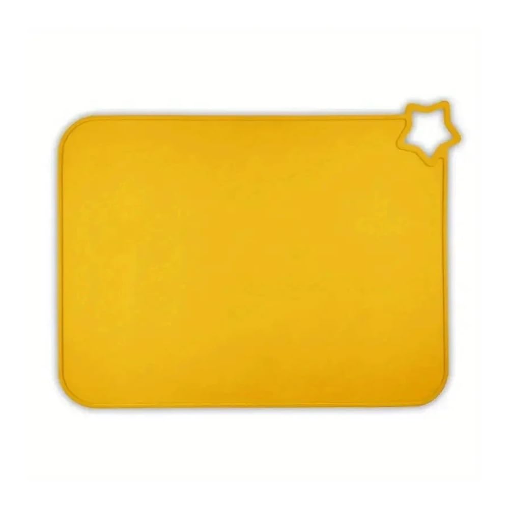 Heat-proof Placemats Heat-insulating Mats Easy-to-clean Waterproof(Yellow)